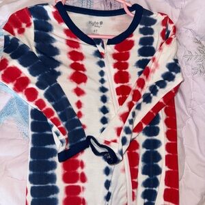Kyte BABY Red and Blue Tie-Dye Onesie